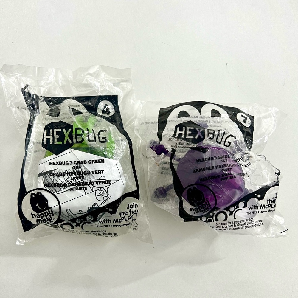 McDonald’s Hexbug #4 Crab #7 Spider LOT of 2  NEW 2014